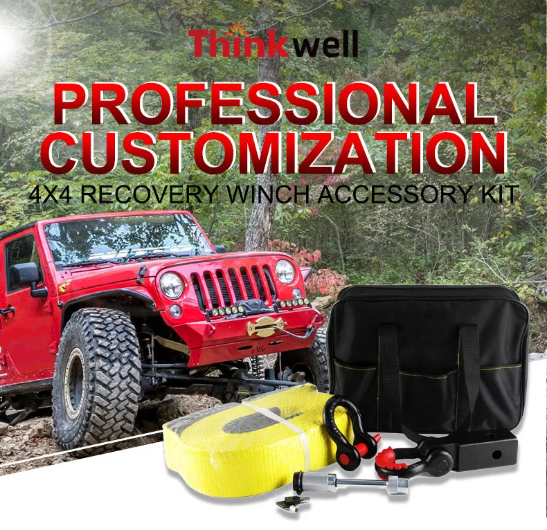 4X4 off Road Recovery Tow Strap Recovery Kit