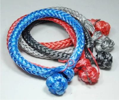 12 Strand UHMWPE Winch Hmpe Rope Soft Shackle for All Cars Traction Use