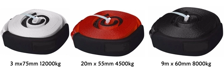 3 Inch 20 FT 30000 Lbs Car Racing Pes 4WD Portable Snatch Tow Dolly Recovery Strap