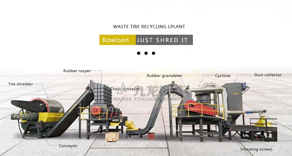 Tire Recycling Line Used Tire Shredder Tyre Recycling Equipment