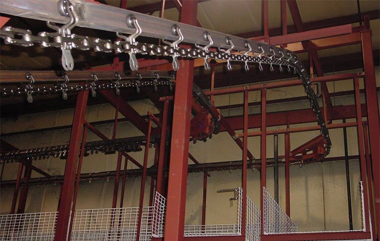 Simple Structure Hanging Drag Chain Conveyor System Winding Line Painting Xt80/100/160 Standard Forge Chain for Switch Frame Painting Line
