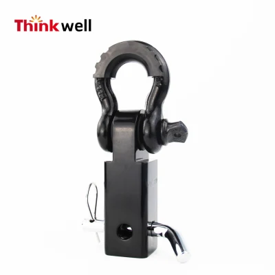 Heavy Solid Multi Mount Receiver Hitch Shackle with D Ring Kit